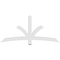 Ekena Millwork Davenport Architectural Grade PVC Gable Bracket, 72"W x 33"H x 4"D x 4"F, 11/12 Pitch GBP072X33X0404DAV00 - alternate 3